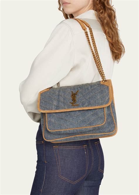 denim ysl bag|ysl denim tote.